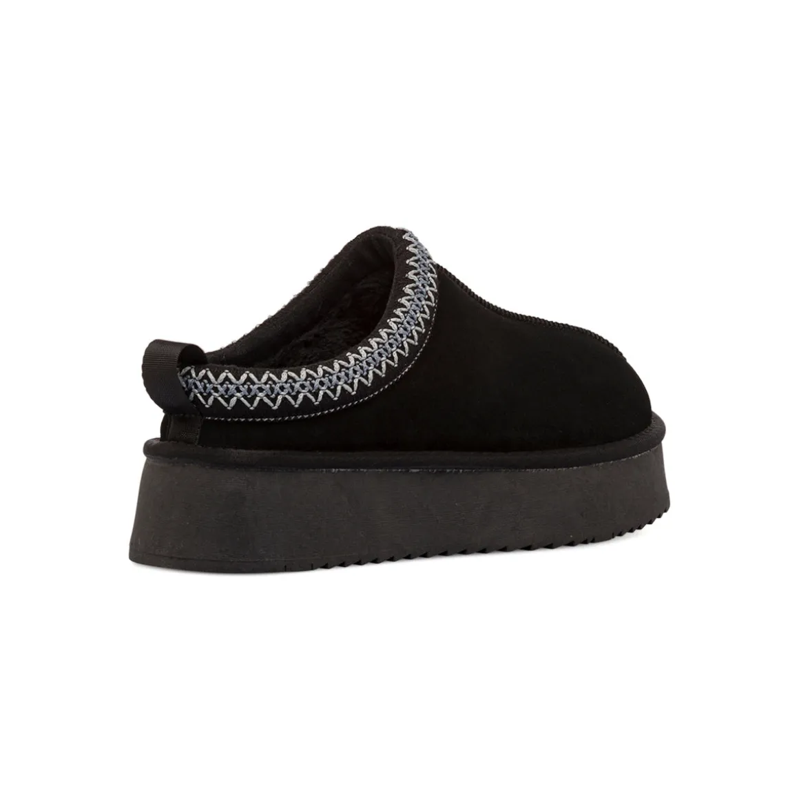 Sabot imbottite da Donna con suola platform effetto scamosciato nero Americanino