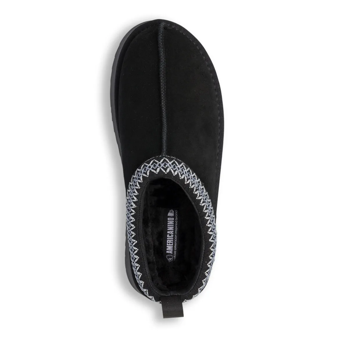 Sabot imbottite da Donna con suola platform effetto scamosciato nero Americanino