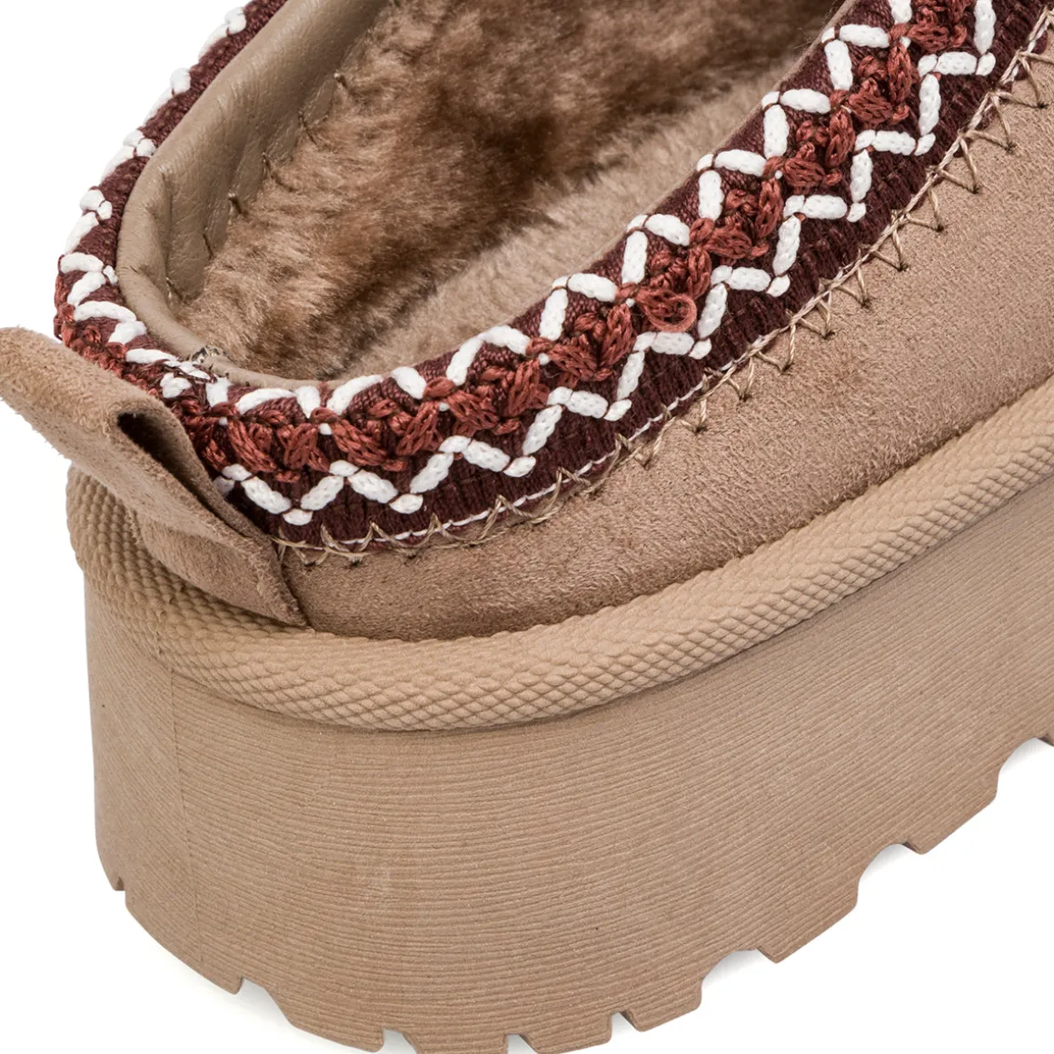 Sabot imbottite da donna khaki con dettaglio cucitura Lora Ferres