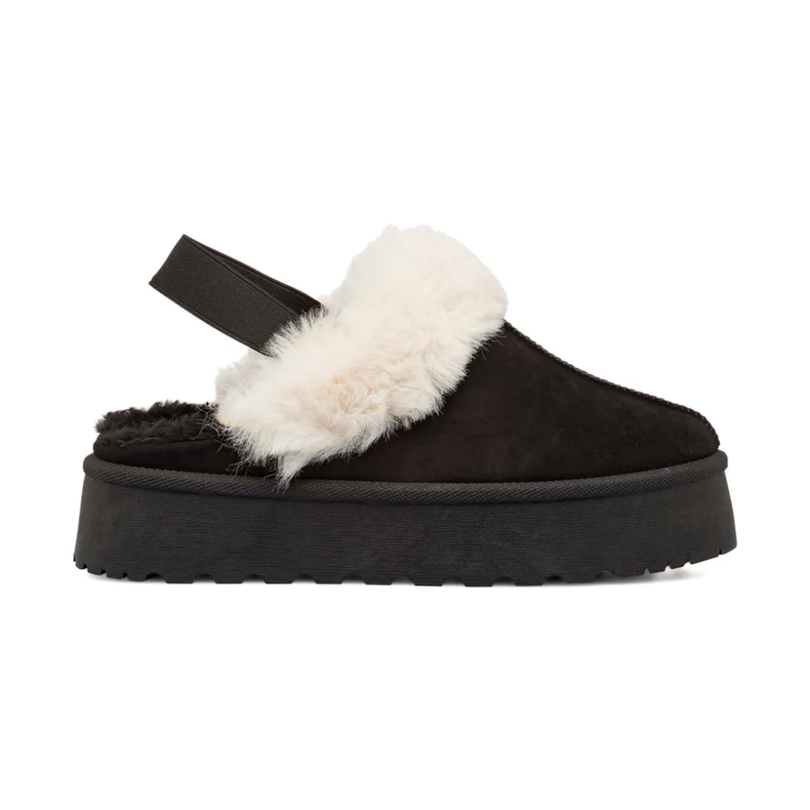 Sabot imbottite da donna nere con elastico Lora Ferres