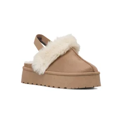 Sabot imbottite effetto scamosciato beige da Donna Lora Ferres