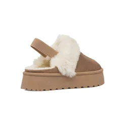 Sabot imbottite effetto scamosciato beige da Donna Lora Ferres