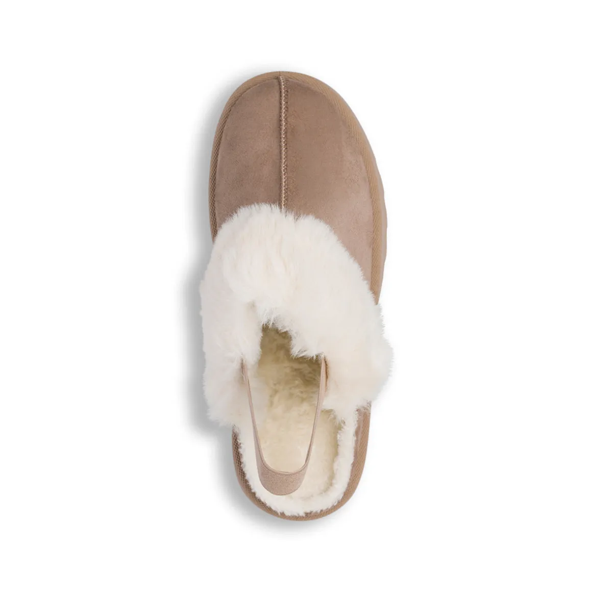 Sabot imbottite effetto scamosciato beige da Donna Lora Ferres