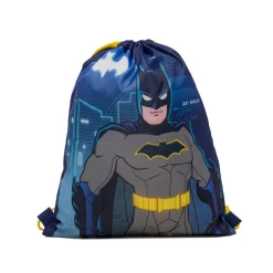 Sacca portatutto blu con stampa Batman