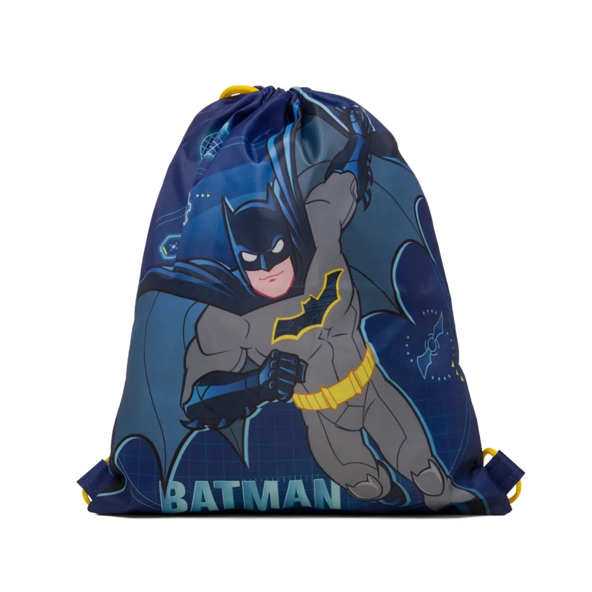 Sacca portatutto blu con stampa Batman