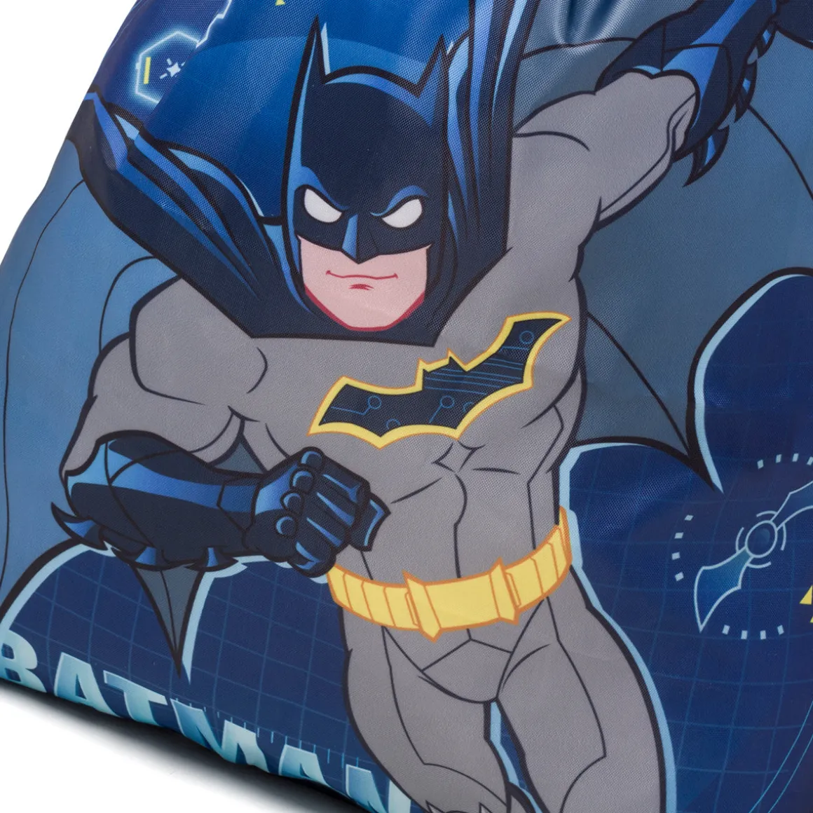 Sacca portatutto blu con stampa Batman
