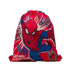Sacca portatutto rossa con stampa Spiderman