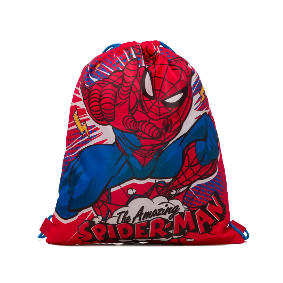 Sacca portatutto rossa con stampa Spiderman