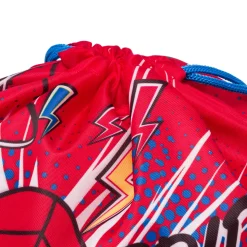 Sacca portatutto rossa con stampa Spiderman