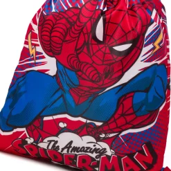 Sacca portatutto rossa con stampa Spiderman