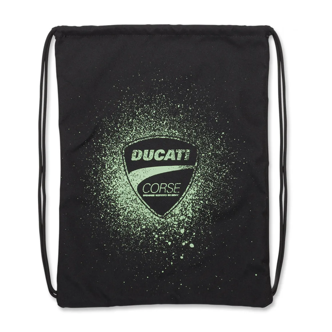Sacca Zaino nera con Stampa e logo verde Ducati Corse