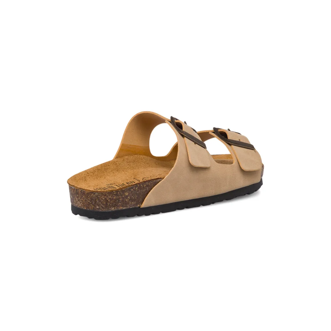 Sandali beige da donna con doppio cinturino e fibbia Italia Trend