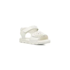 Sandali Bianchi da Bambina con fiore Lumberjack