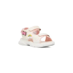 Sandali Bianchi da Ragazza con inserti rosa e patch rosa e arcobaleno Lumberjack