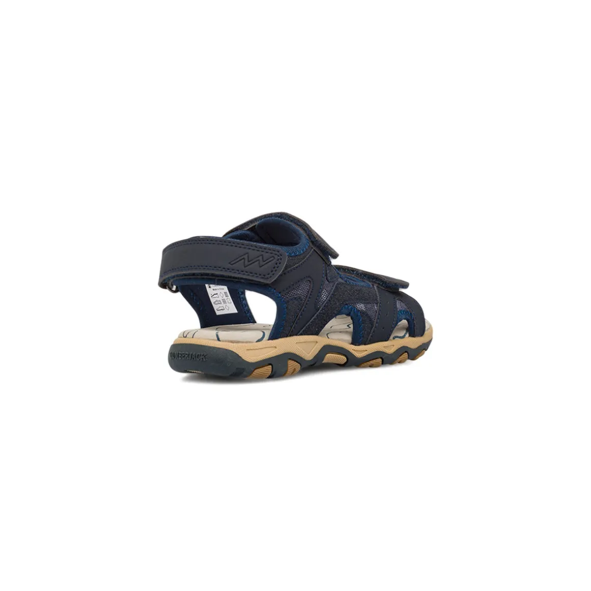Sandali Blu da Ragazzo con sottopiede in Pelle e logo Lumberjack