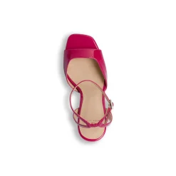 Sandali con tacco da donna fucsia effetto lucido Swish Jeans