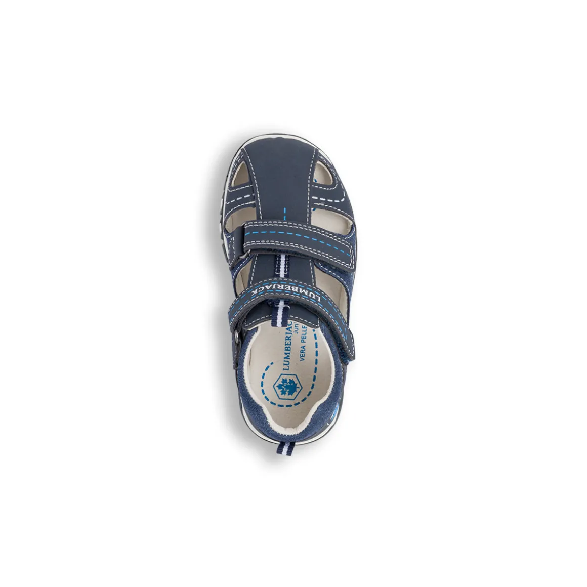 Sandali da bambino blu navy con logo Lumberjack Billy