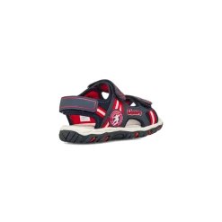 Sandali da Bambino Blu navy e rossi con sottopiede in Pelle Space Boy