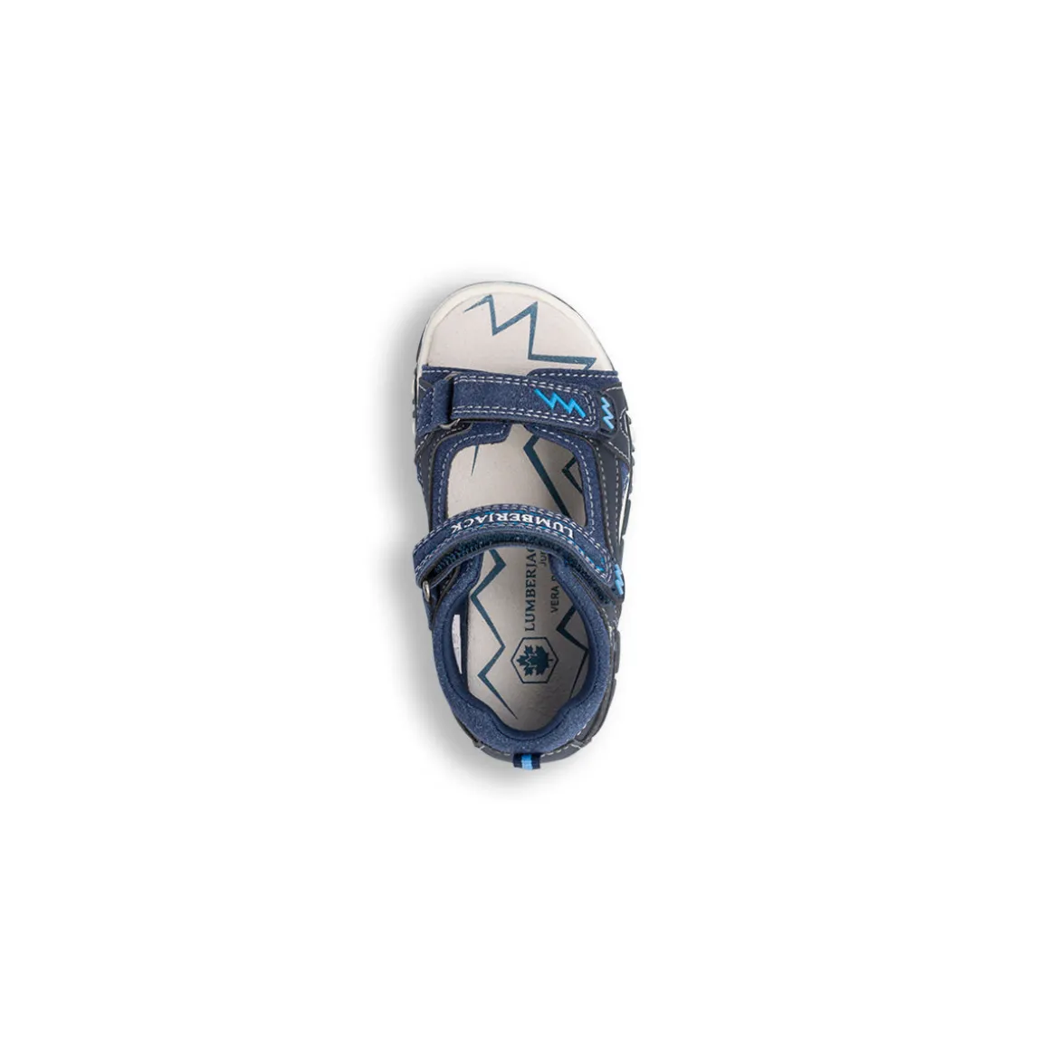 Sandali da Bambino Primi Passi blu con sottopiede in Pelle Lumberjack
