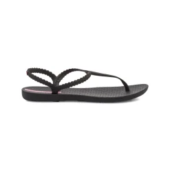 Sandali infradito da donna neri con cinturino effetto treccia Ipanema Class Basic
