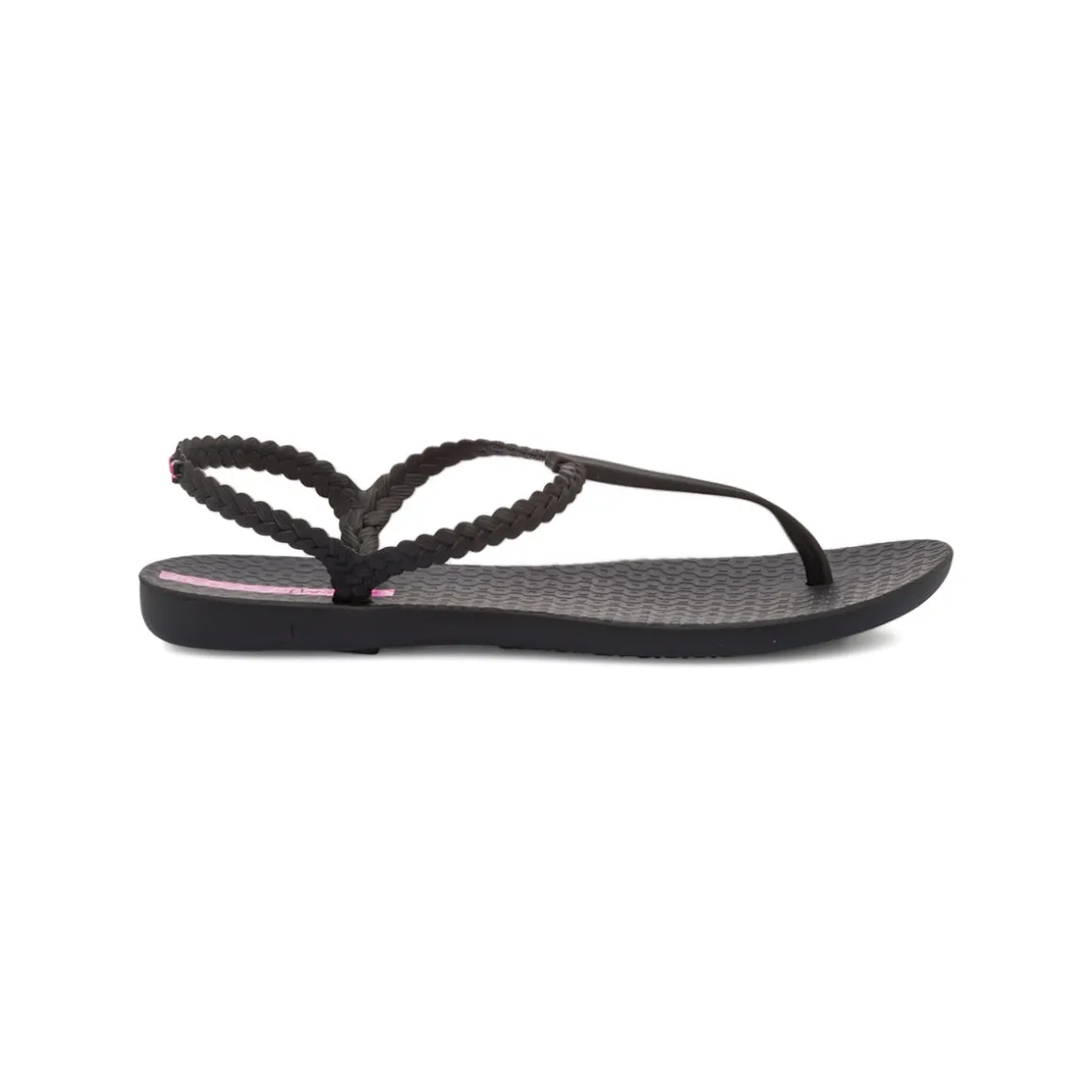 Sandali infradito da donna neri con cinturino effetto treccia Ipanema Class Basic