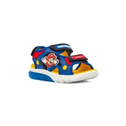 Sandali traspiranti Blu da Ragazzo con Luci e logo Super Mario Kart Geox
