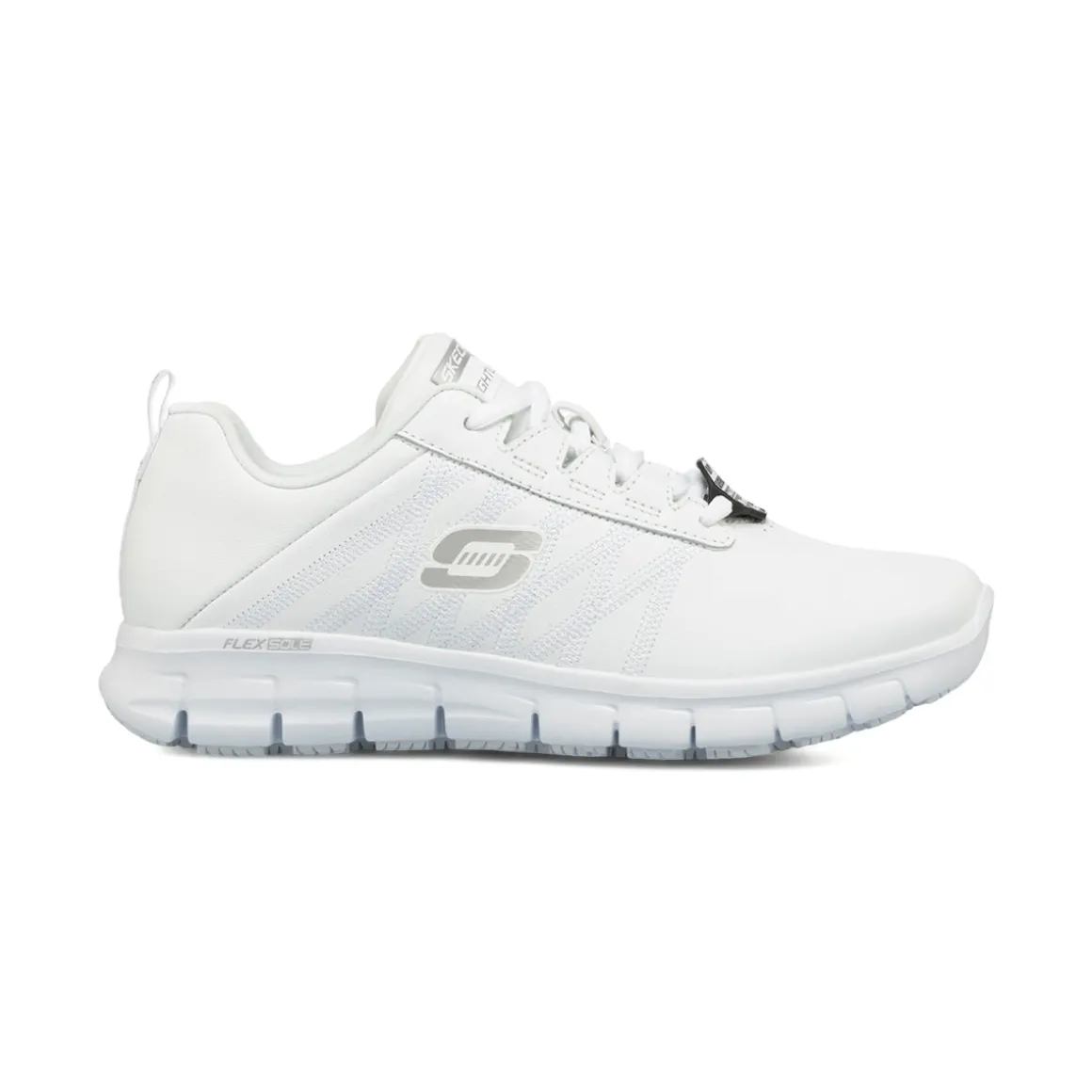 Scarpe antinfortunistiche bianche da Donna in memory foam Slip Resistant Skechers Work
