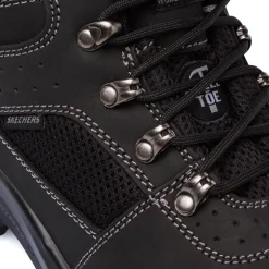 Scarpe antinfortunistiche nere da Uomo in pelle Skechers Work Trophus
