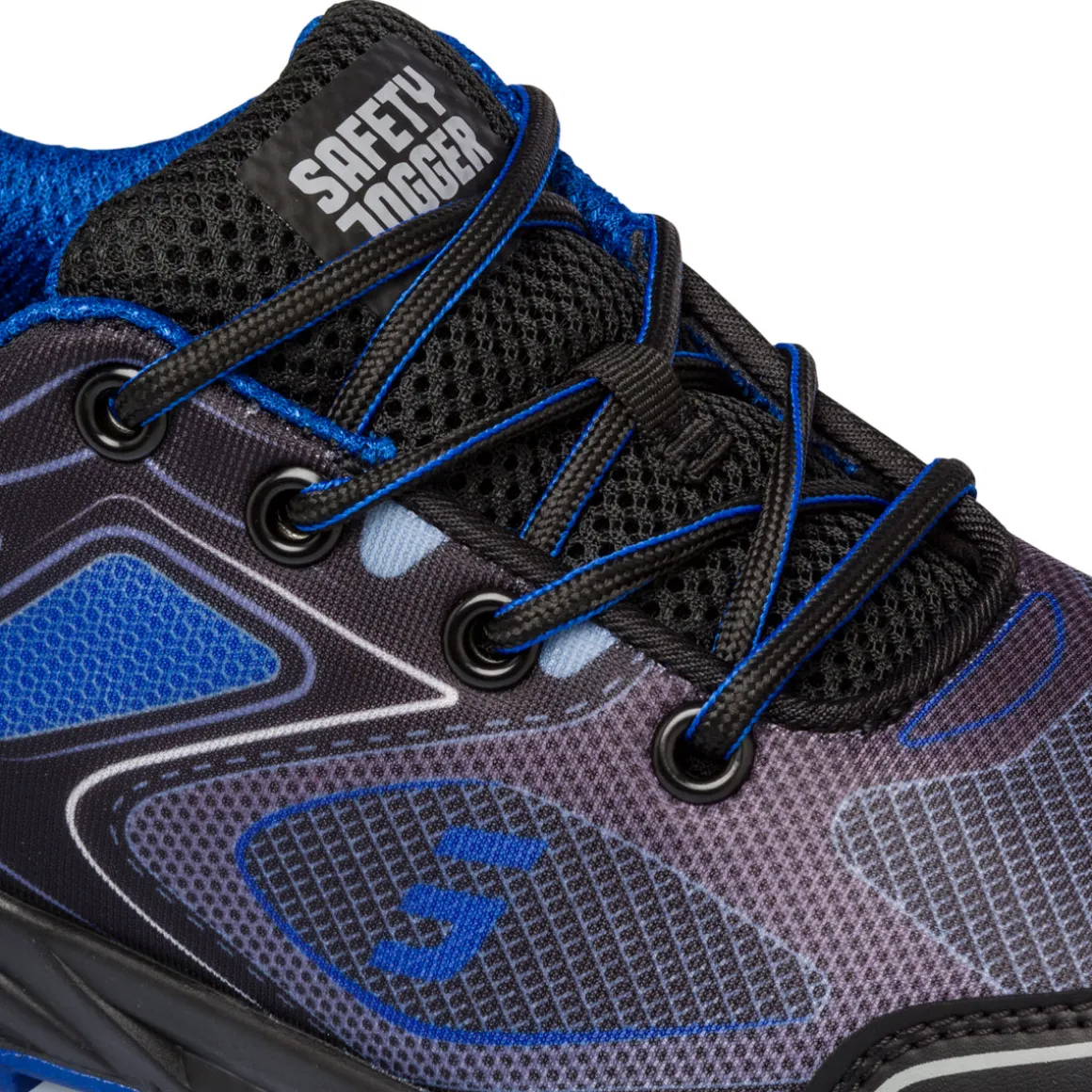 Scarpe antinfortunistiche S1P nere e blu da uomo Safety Jogger Cador