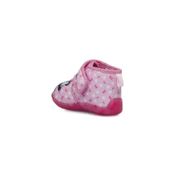 Scarpe Antiscivolo rosa da Bambina con chiusura a strappo Minnie
