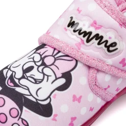 Scarpe Antiscivolo rosa da Bambina con chiusura a strappo Minnie