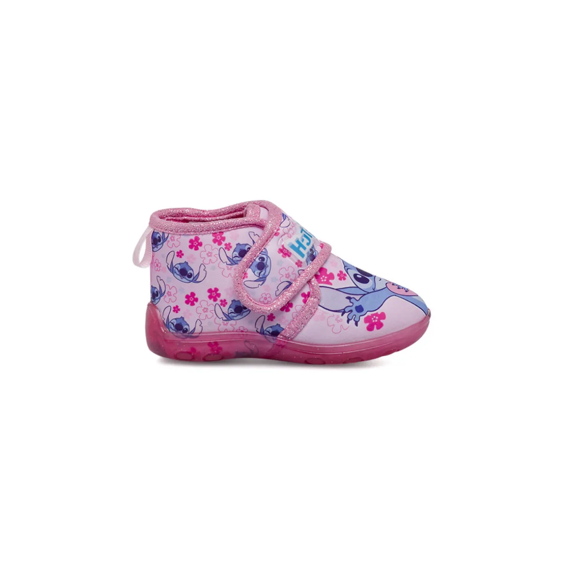 Scarpe Antiscivolo rosa da Bambina con glitter Stitch