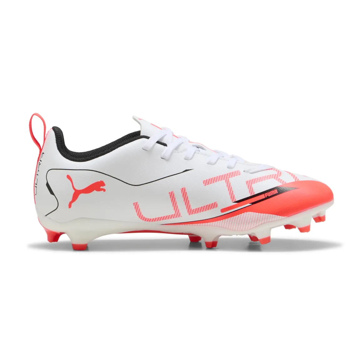 Scarpe Calcio bianche da ragazzo per terreni erbosi ULTRA 5 PLAY FG/AG Puma