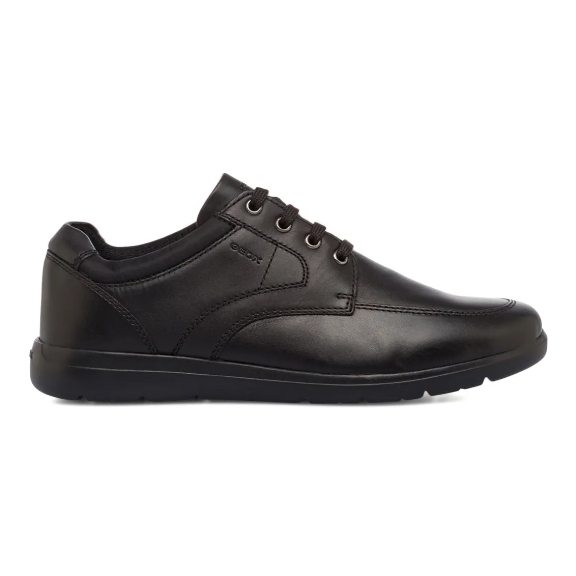 Scarpe casual da uomo nere con logo laterale Geox