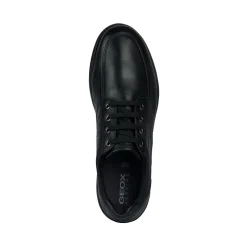 Scarpe casual da uomo nere con logo laterale Geox