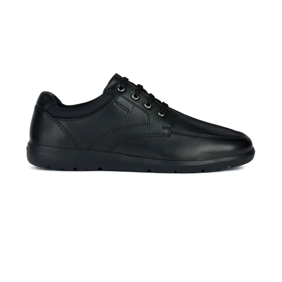 Scarpe casual da uomo nere con logo laterale Geox