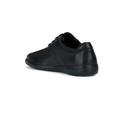 Scarpe casual da uomo nere con logo laterale Geox