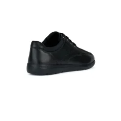 Scarpe casual da uomo nere con logo laterale Geox