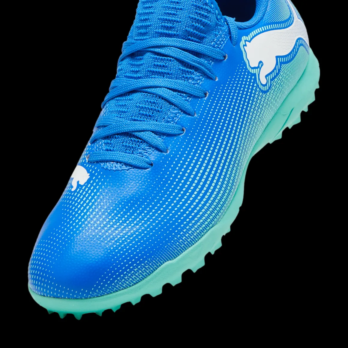 Scarpe da calcetto da ragazzo per erba sintetica blu Puma Future 7