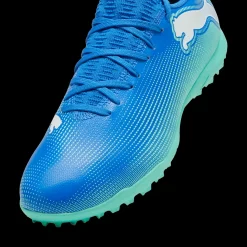 Scarpe da calcetto da uomo blu e azzurre Puma Future 7