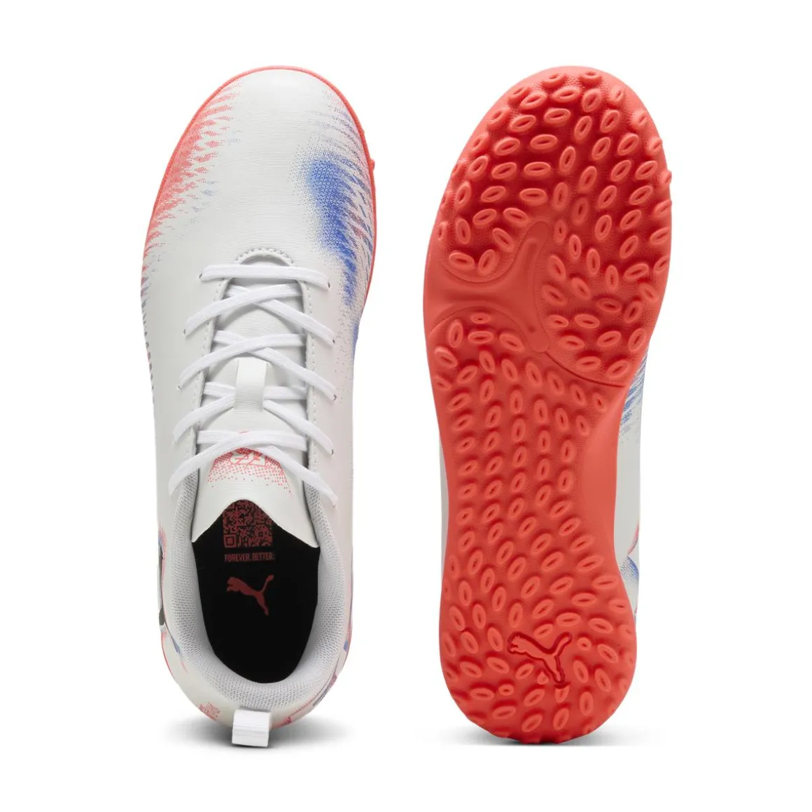 Scarpe da Calcio bianche da Ragazzo Puma FUTURE 8 PLAY TT Jr