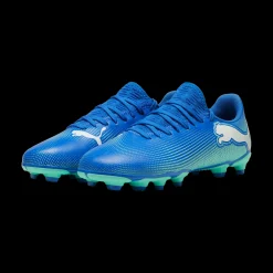 Scarpe da calcio da ragazzo per terreni duri blu Puma Future 7