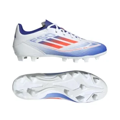 Scarpe da calcio da uomo bianche per superfici flessibili adidas F50 Club FxG