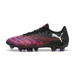 Scarpe da calcio Puma Future 8 Play da uomo nere e rosa per terreni erbosi