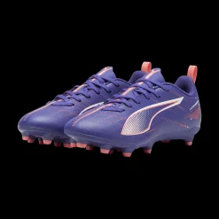 Scarpe da calcio viola e arancione da ragazzo Puma ULTRA 5 PLAY
