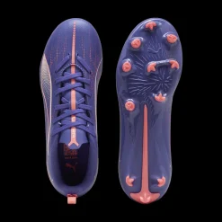 Scarpe da calcio viola e arancione da ragazzo Puma ULTRA 5 PLAY