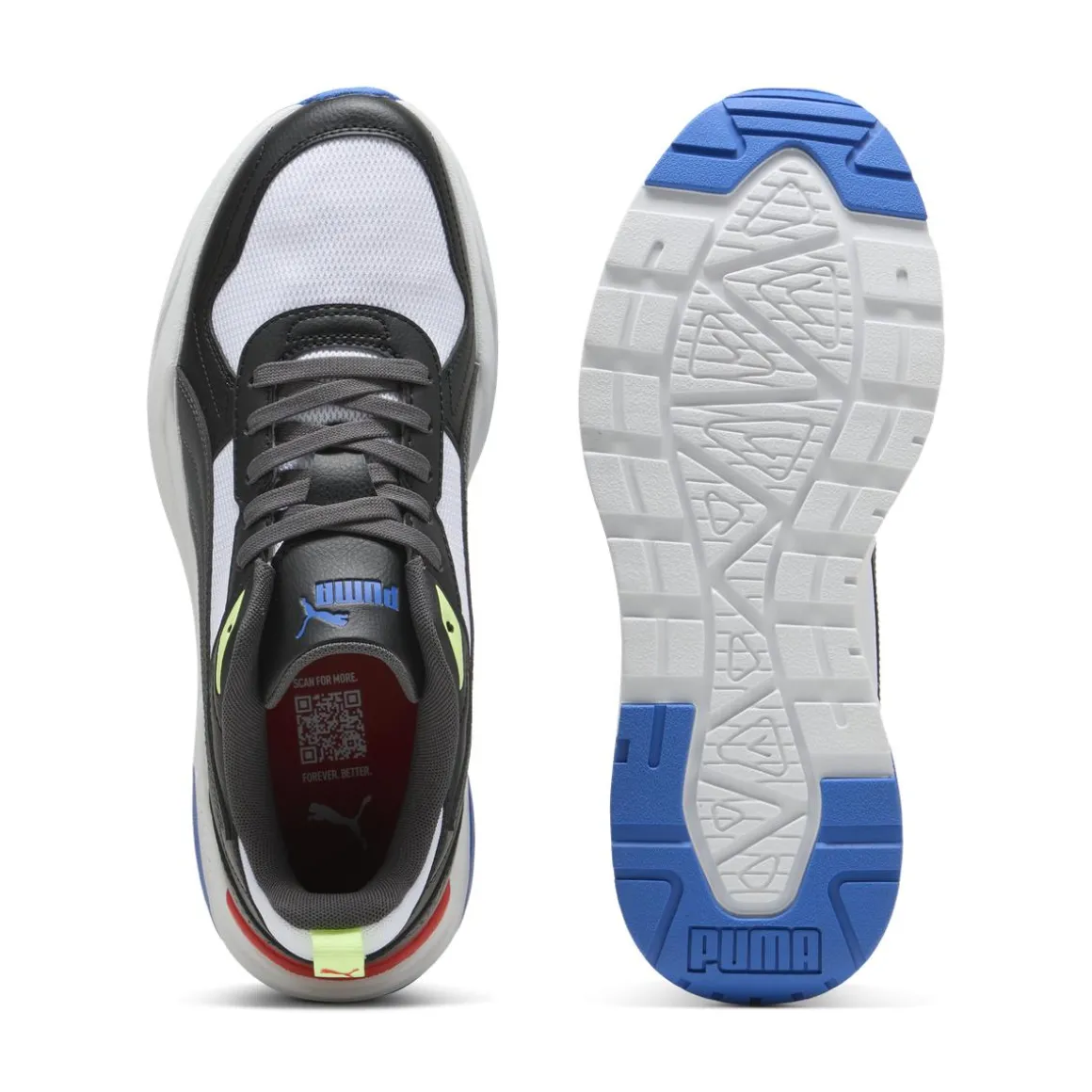 Scarpe da ginnastica bicolore nero e bianco da Uomo Puma Trinity 2