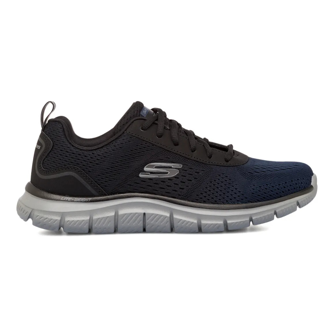 Scarpe da ginnastica blu navy da uomo con dettagli grigi Skechers Track