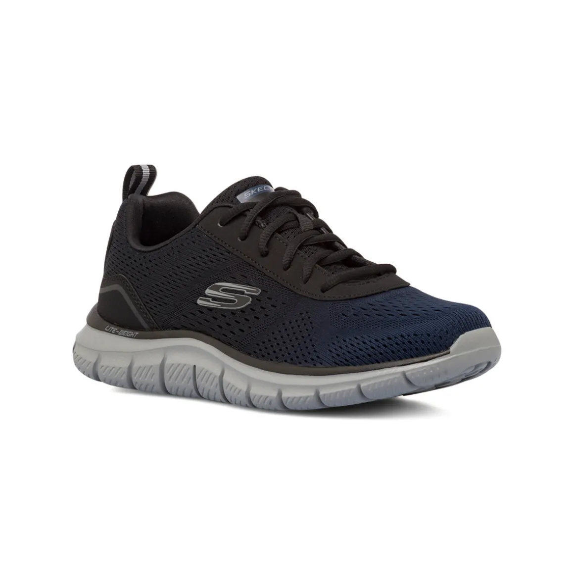 Scarpe da ginnastica blu navy da uomo con dettagli grigi Skechers Track