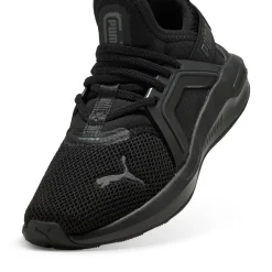 Scarpe da ginnastica da bambino nere con logo Puma Enzo Softride 5